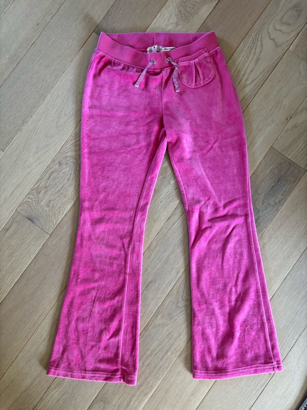 Juicy Couture Hot Pink Velour Kids Leggings